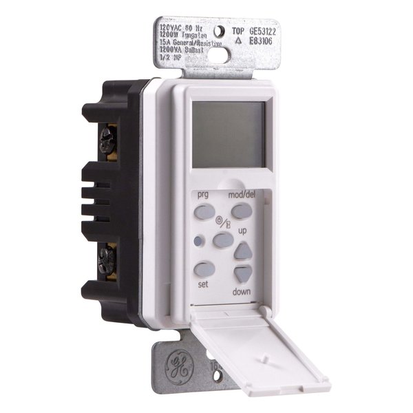 Ge GE In-Wall Digital SunSmart Timer, 3-Way, Screw Terminals 32787